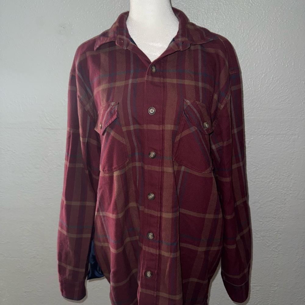Pendleton Long Sleeve Shirt Red Size Medium Vintage Men’s‎